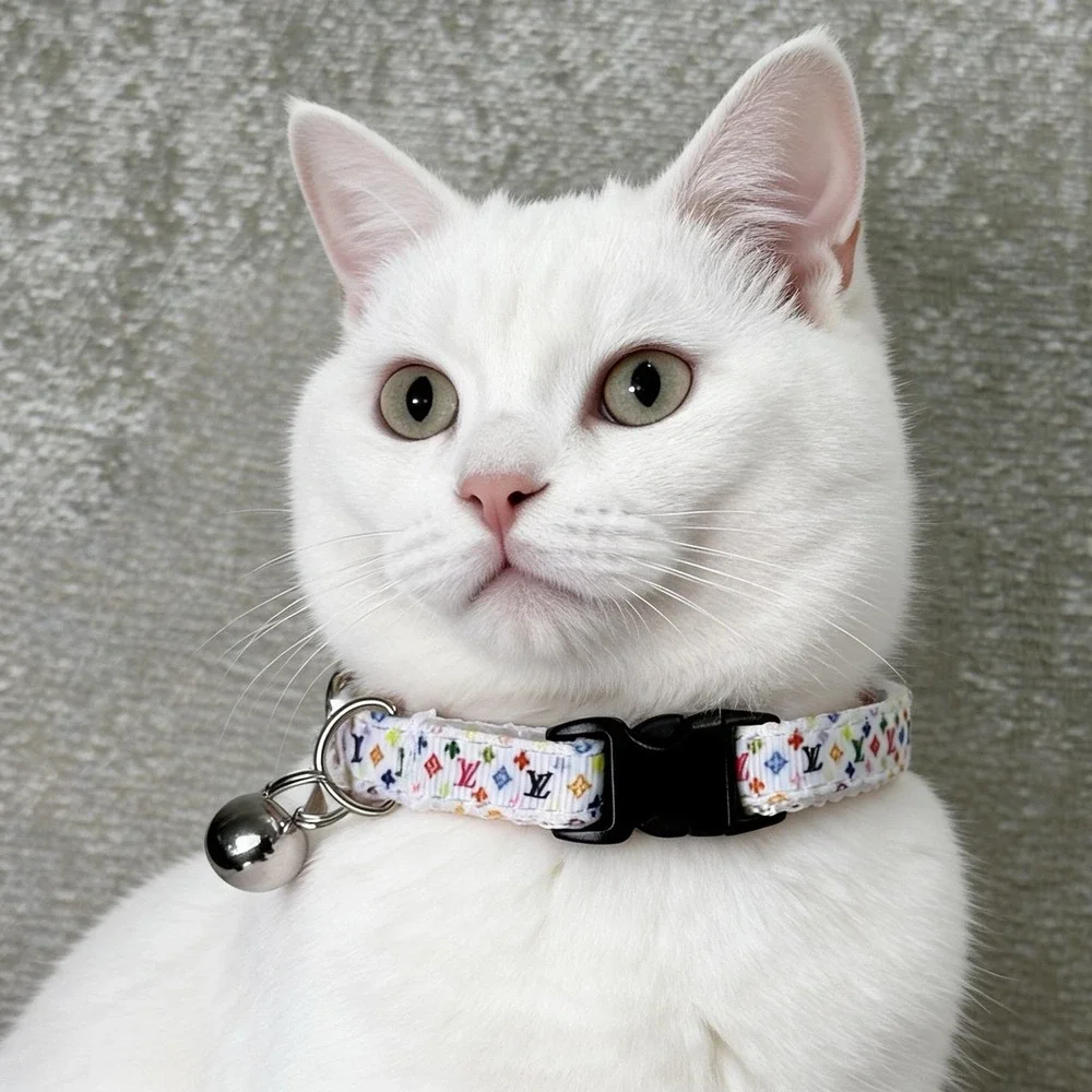Designer Cat Collar, Black XS, Very Cute, Unique Design